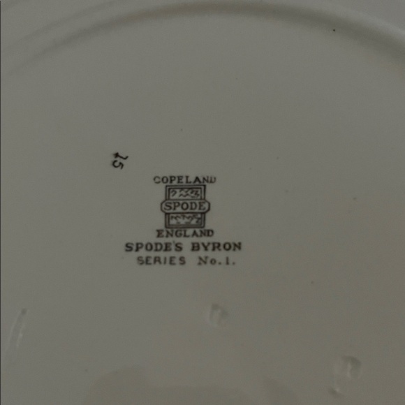 Spode Decorative Plate with Green and Brown Motif - Picture 7 of 7
